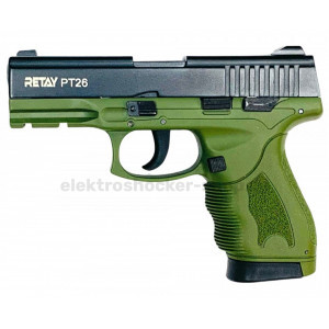 СХП Охолощенный пистолет Retay PT26 Full-auto Taurus, кал. 9 мм, зеленый СХП Охолощенный пистолет Retay PT26 Full-auto Taurus, кал. 9 мм, зеленый